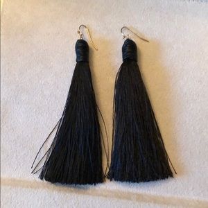 Super Chic black tassel earrings